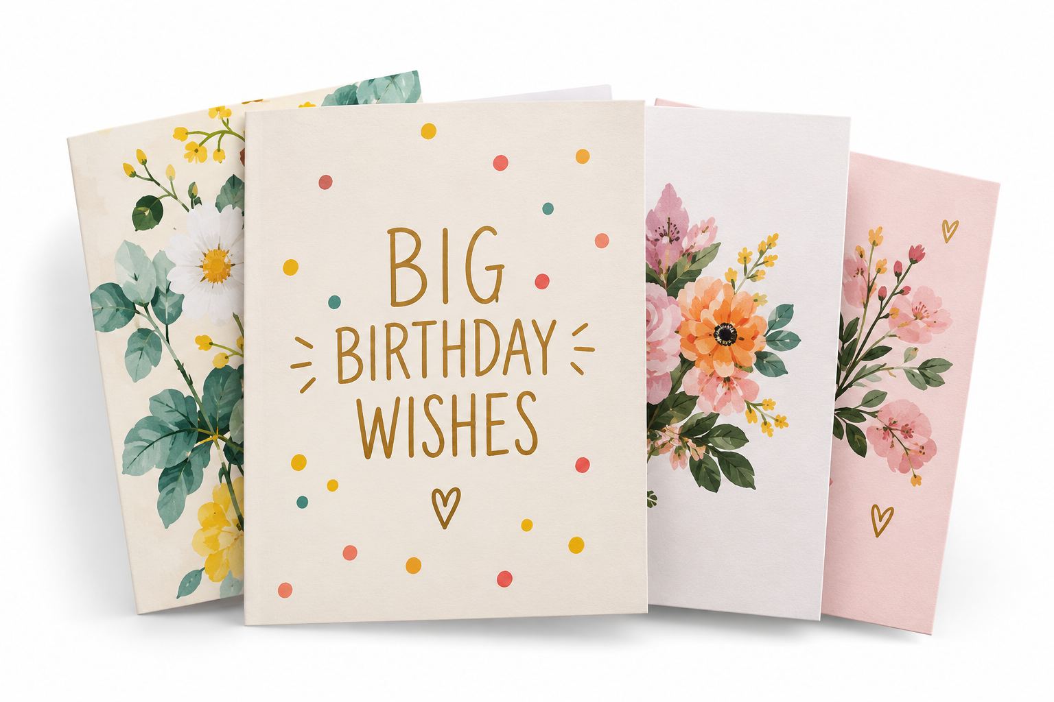 A fanned set of Moment greeting cards